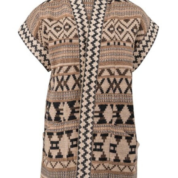 IBIZAMODE LEIRA INDIAN WAISTCOAT in BROWN - SZ XL/XXL - Picture 3 of 8